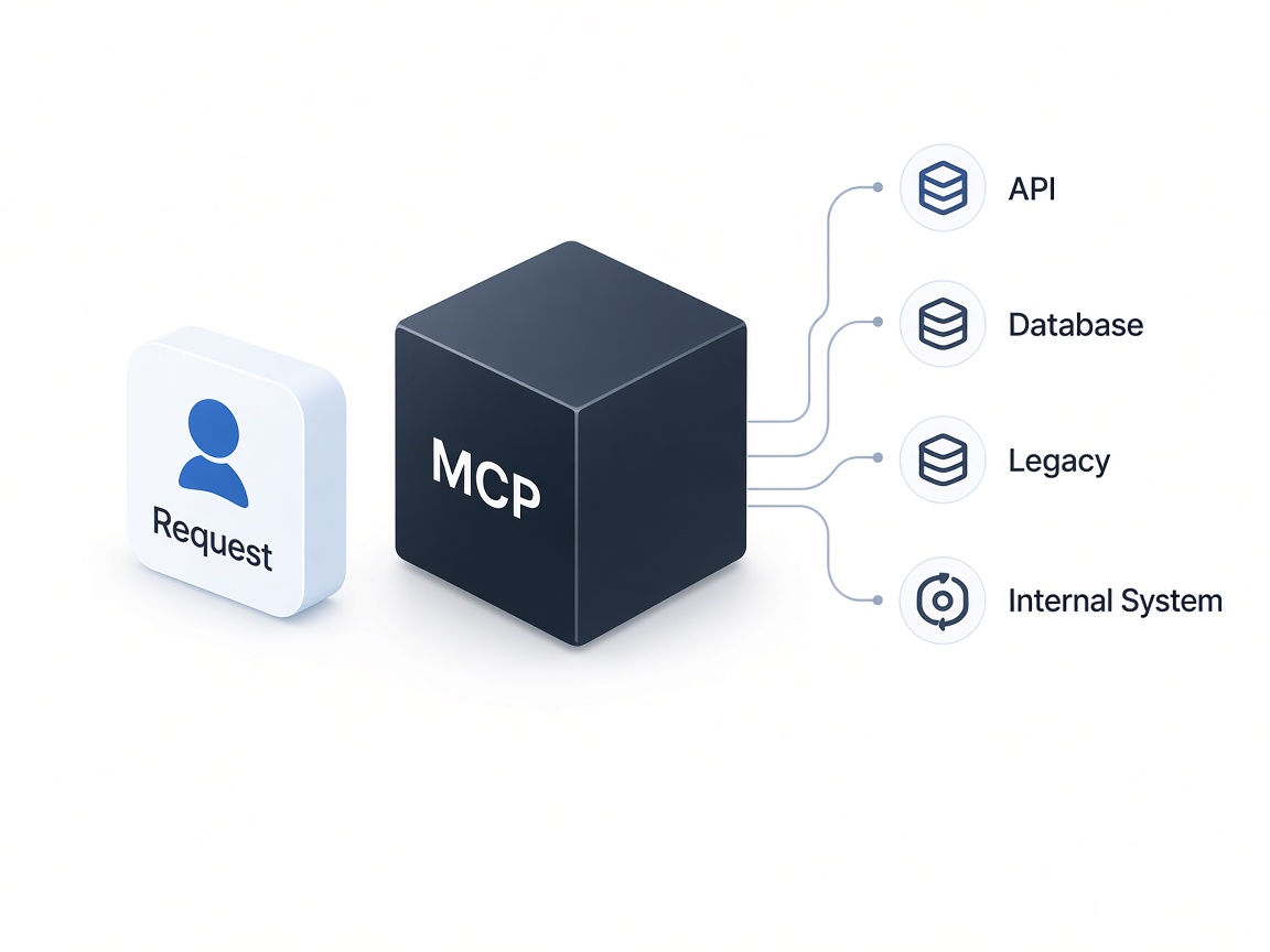 Request, MCP, API, Database, Legacy, Internal System